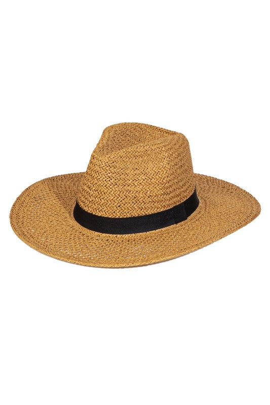 Kathi Weave Straw Hat - Brown