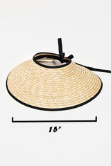 On the Beach Straw Visor Hat - Beige