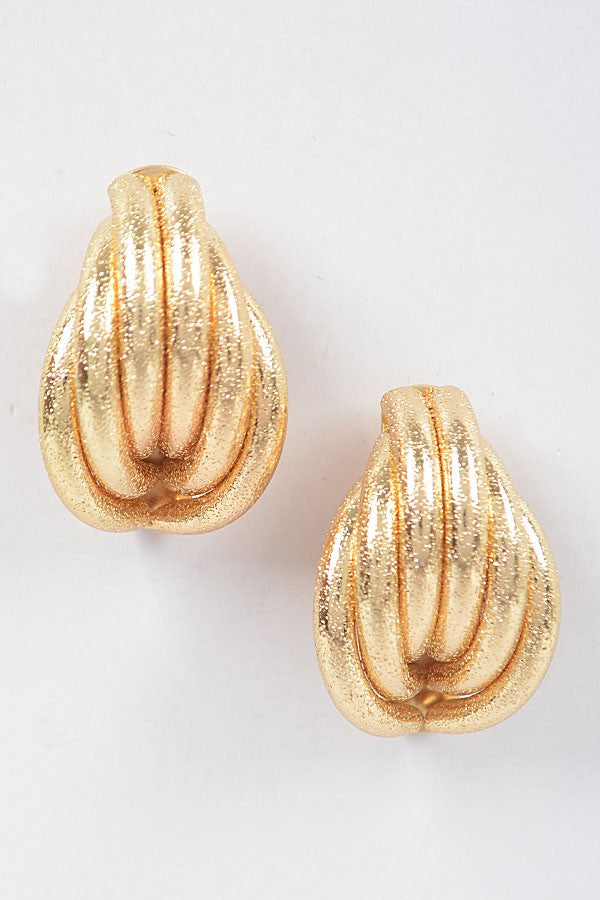 Abstract Gold Metal Earrings