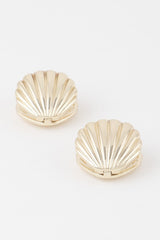 Maldives Dream Clam Shell Earrings - Gold