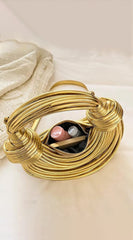 Zia Lux Knotted Noodle Bag - Gold