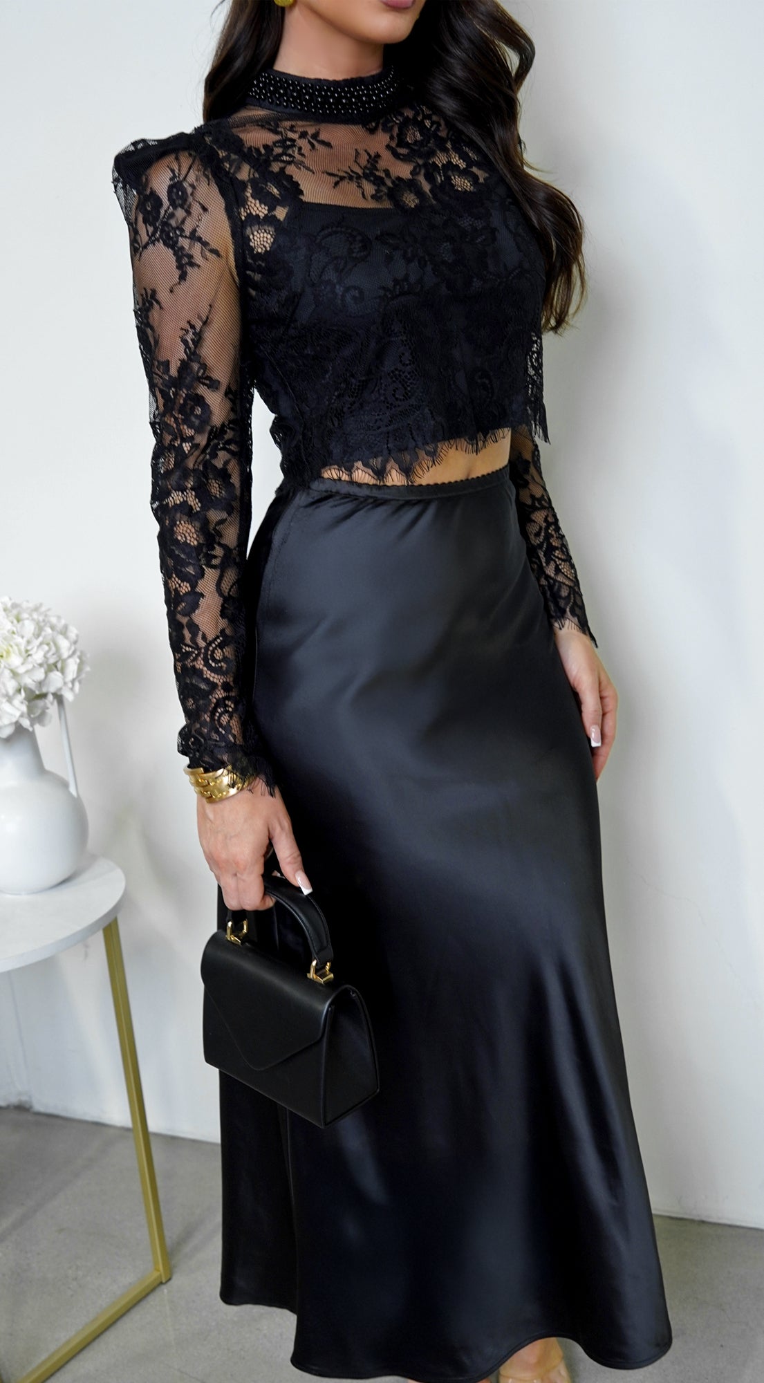 Adona Lace Top - Black