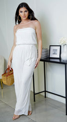 May Tube Jumpsuit - White