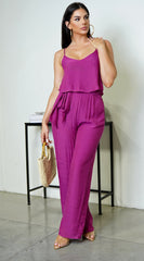 Rya Cami Layered Jumpsuit - Purple