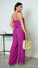 Rya Cami Layered Jumpsuit - Purple