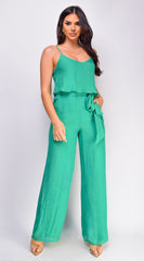 Rya Cami Layered Jumpsuit - Green