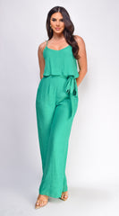 Rya Cami Layered Jumpsuit - Green