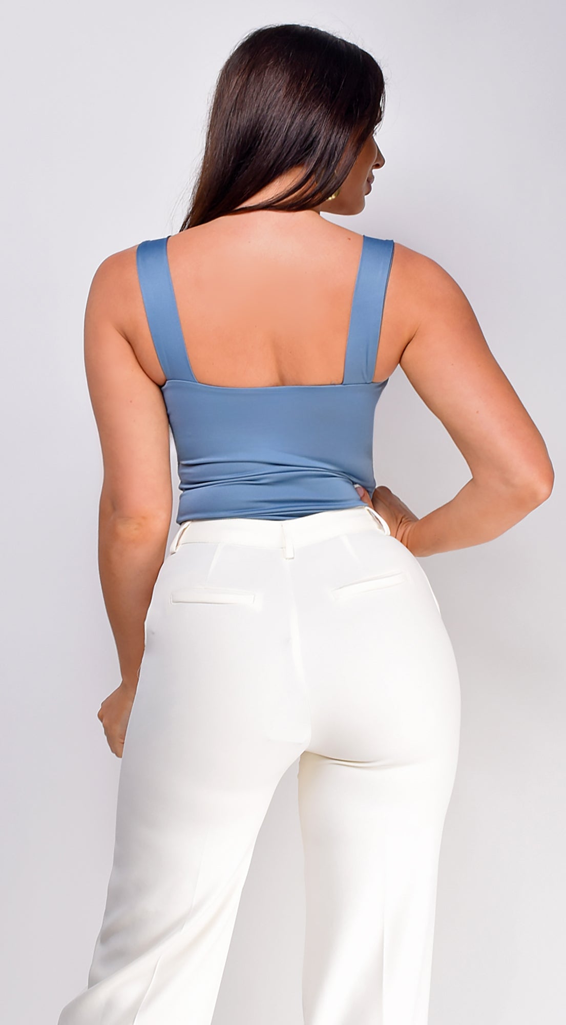 Aliyah Square Neck Top - Blue