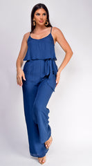 Rya Cami Layered Jumpsuit - Blue