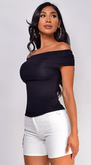 Casey Off Shoulder Top - Black