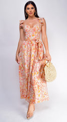 Summer Midi Dress - Orange