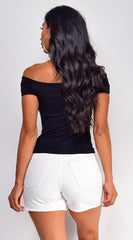 Casey Off Shoulder Top - Black