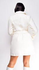 Lina Waist Tie Trench Coat - Ivory