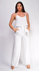 Rya Cami Layered Jumpsuit - White