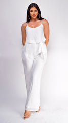 Rya Cami Layered Jumpsuit - White