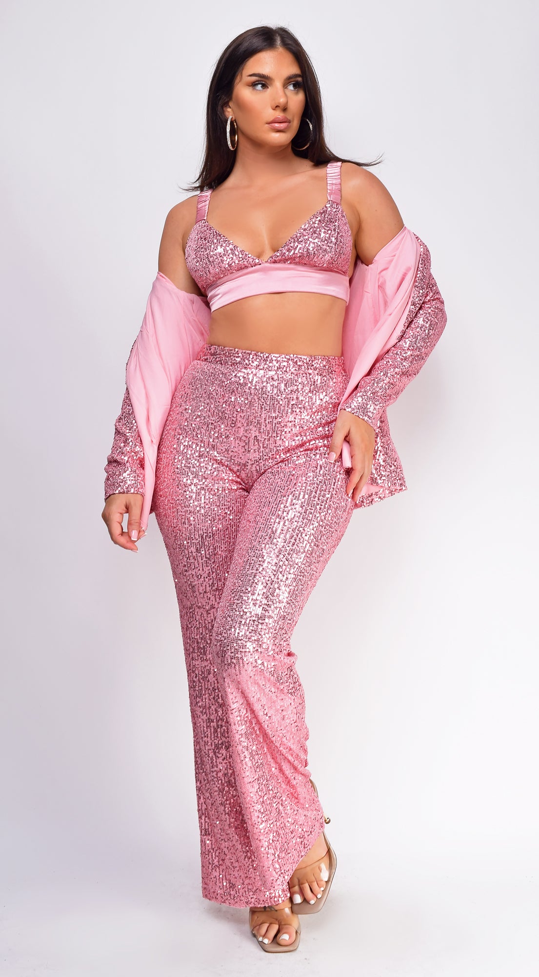 Pink Sequin Pants  Pink Armadillo Boutique