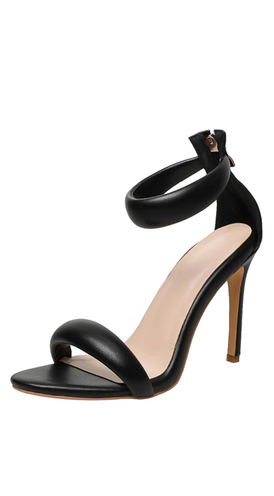 Emaila Ankle Strap High Heel - Black