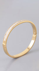 Amia Multi Crystal Cuff Bangle Bracelet - Gold