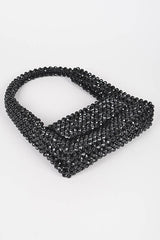 Elegansa Crystal Beads Purse Bag - Black