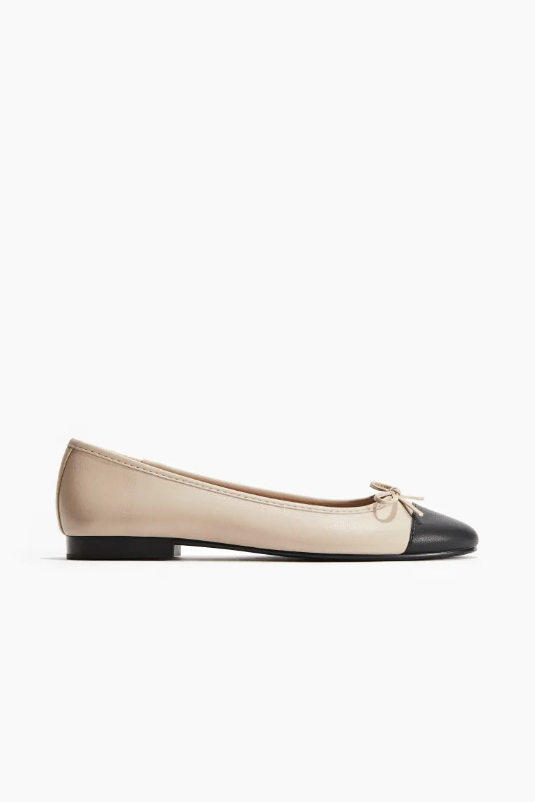 Bella Black Nude Ballet Flat