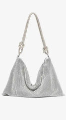 Zaree Rhinestone Evening Purse - Silver